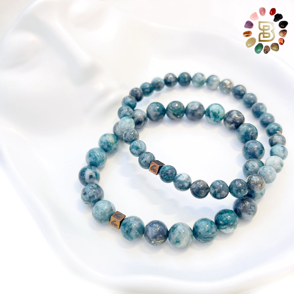 Dioptase With Pyrite Bracelets
