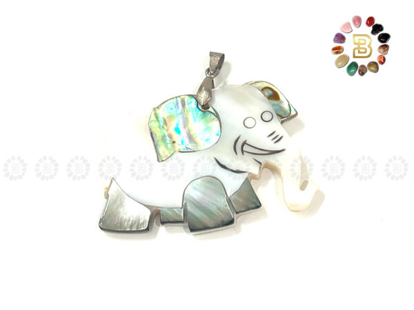 Abalone Shell Pendant Elephant Shape