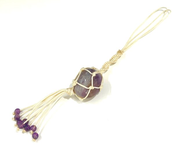 Amethyst Tumbled Keychain