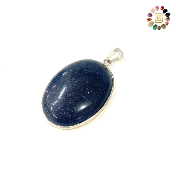 Blue Sandstone Round Shape Pendant