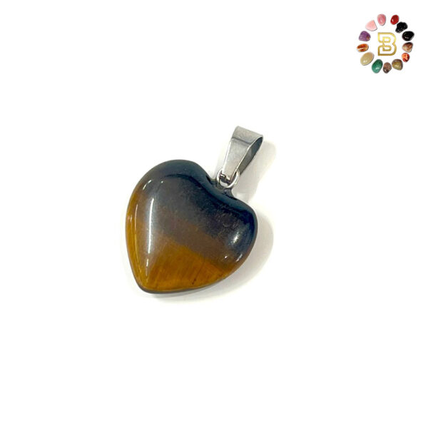 Brown Tiger Eye Heart Shape Pendant (small)
