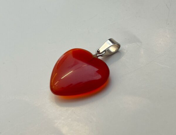 Carnelian Pendant Heart Shape