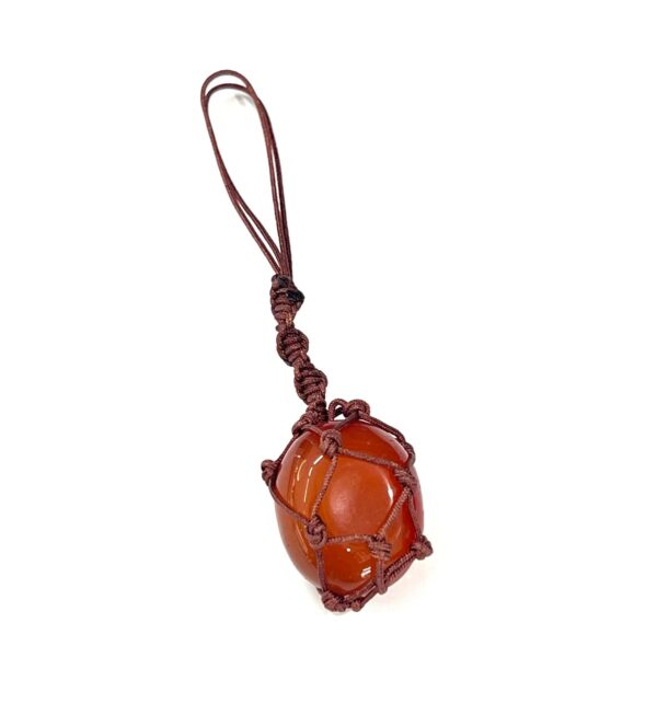 Carnelian Tumbled Stone Keychain