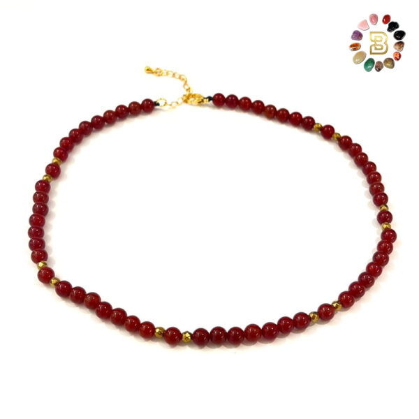 Carnelian with Golden Hematite Necklace 6mm(41Cm)