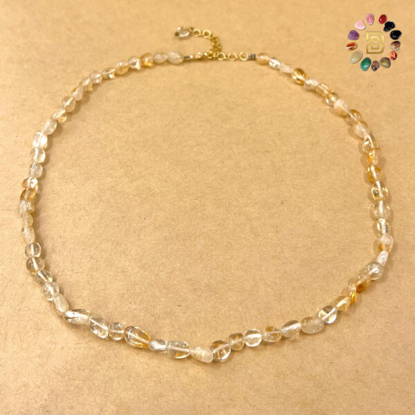 Citrine Irregular Shape Necklace (44Cm)