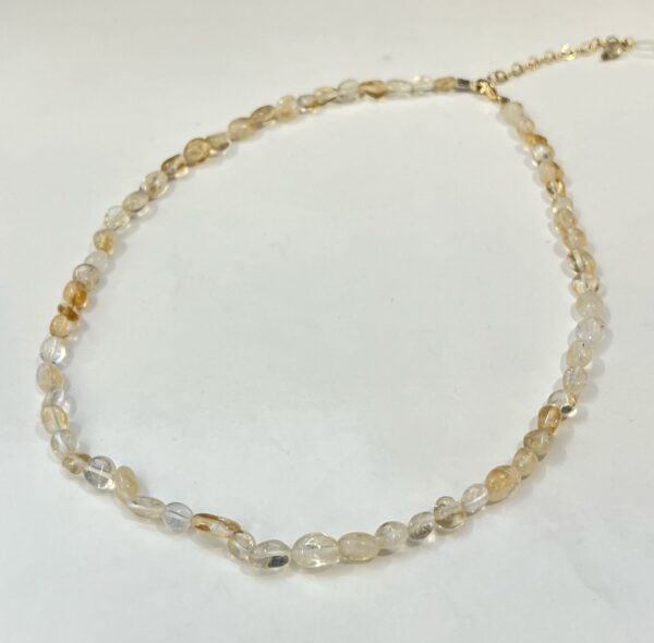 Citrine Irregular Shape Necklace (44Cm)