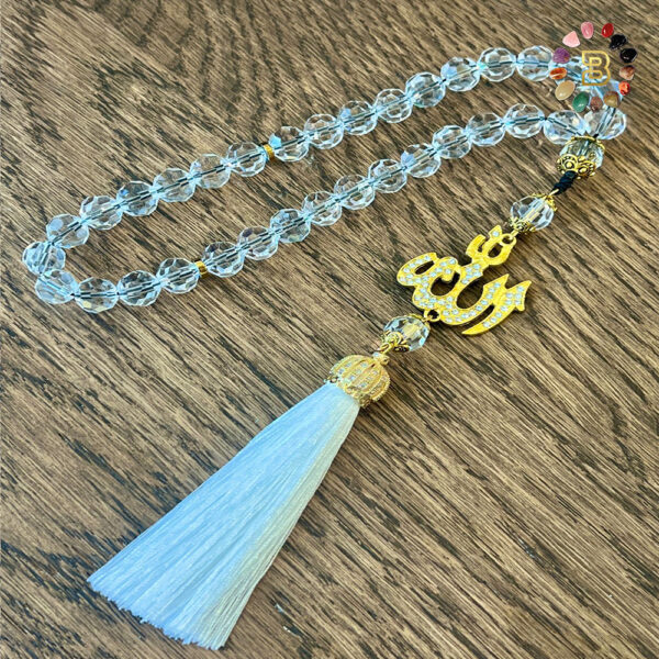 Crystal Tasbih with Allah Charm 10mm