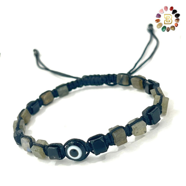 Cube Shape Labradorite with Onyx  and Evil Eye