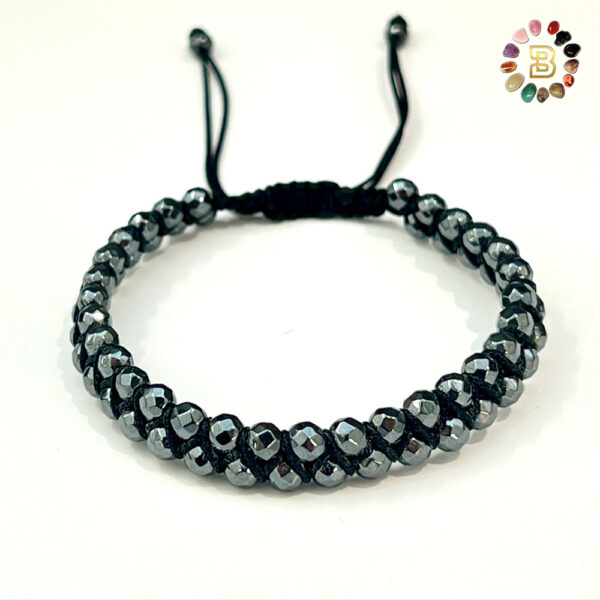 Faceted Hematite Double Men Bracelet