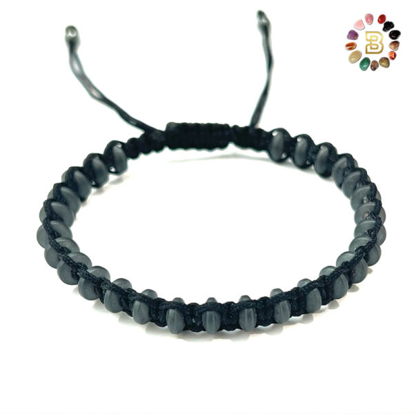 Flat Matte Hematite Shambala Men Bracelet