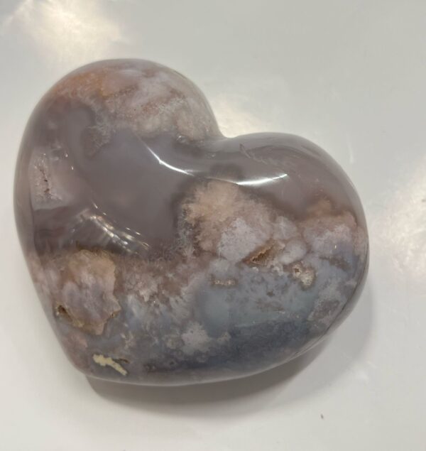 Flower Agate/Sakura Agate Heart Shape(656.3g)