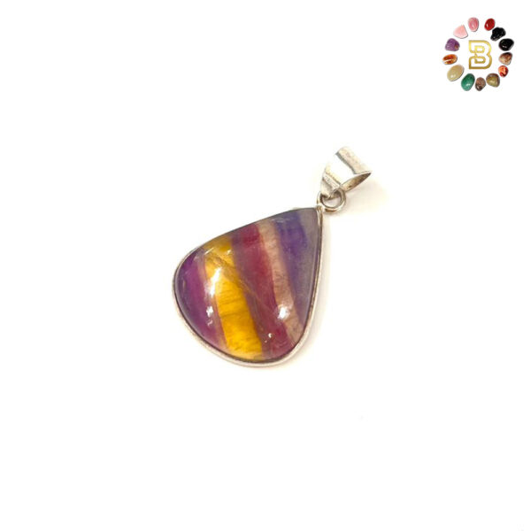 Fluorite Pendant 925 Silver