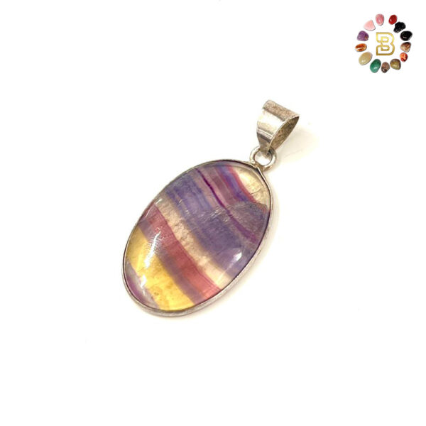 Fluorite Pendant 925 Silver