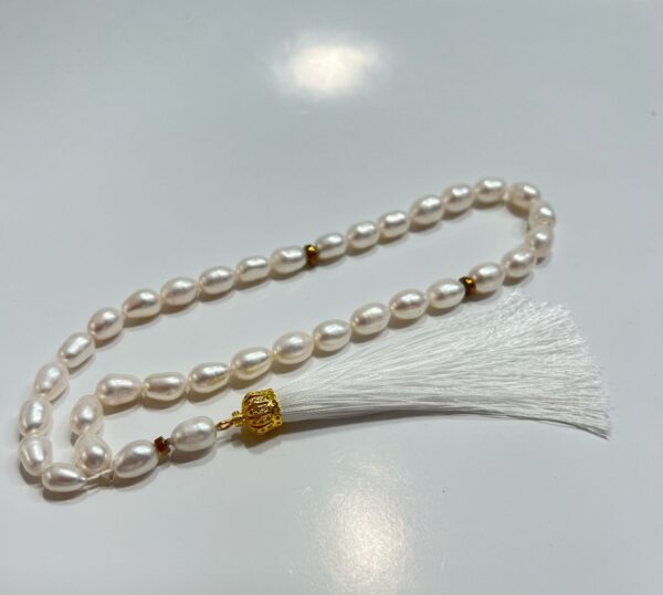 Fresh Water Pearl Oval Shape Tasbih 10mm
