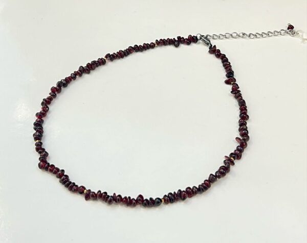 Garnet Chips Necklace (36.5cm)