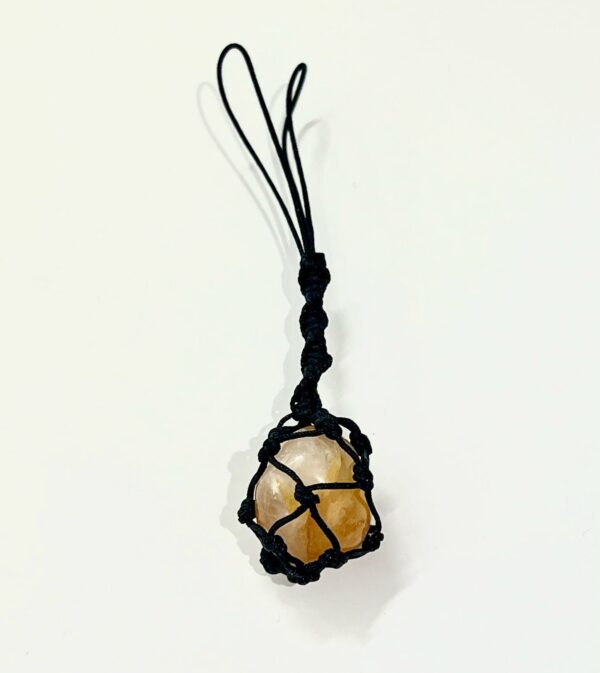 Golden Healer Quartz Tumbled Stone Keychain