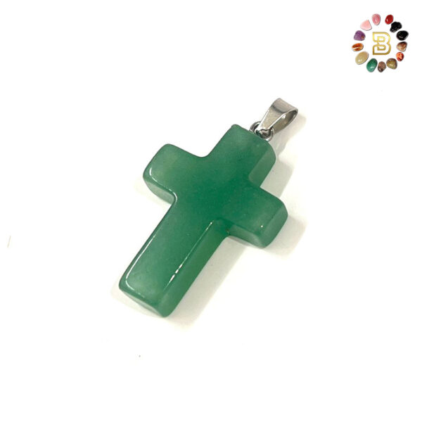 Green Aventurine Cross Pendant