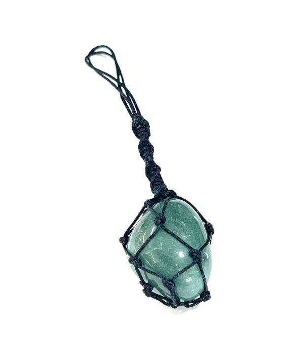 Green Aventurine Tumbled Stone Keychain