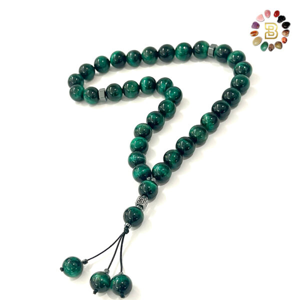 Green Tiger eye Tasbih 12mm
