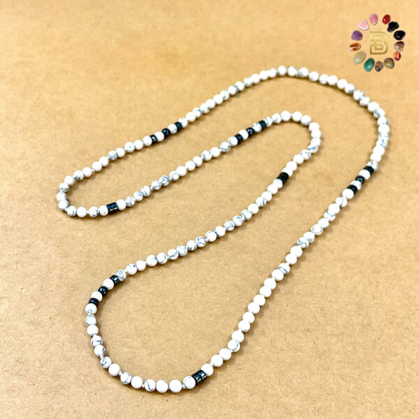 Howlite with Hematite Men Necklace