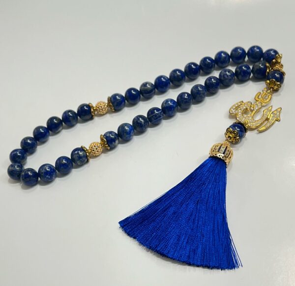 Lapis lazuli Tasbih with Allah charm 10mm