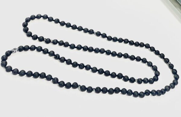 Lava Stone Men Necklace 6mm (78Cm)