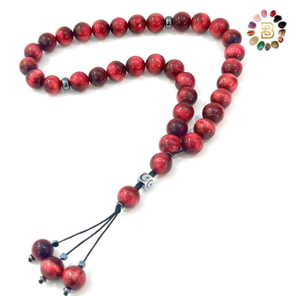 Pink tiger eye Tasbih 12 mm