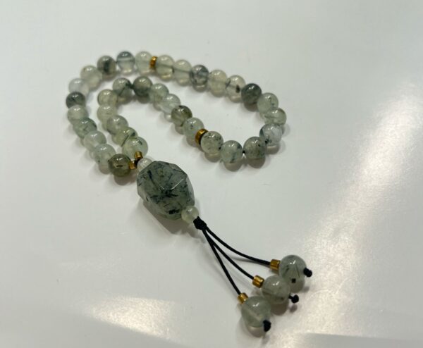 Prehnite Tasbih with Prehnite Tumbled Stone 8mm
