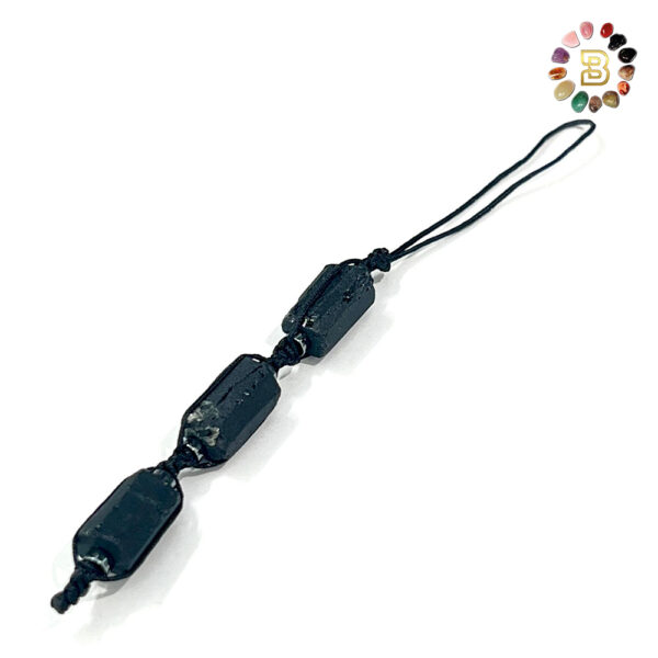 Raw Black Tourmaline Keychain