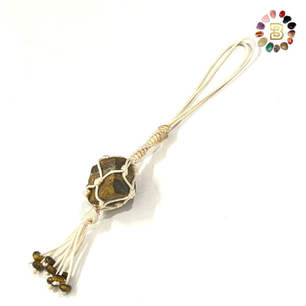 Raw Tiger Eye Keychain
