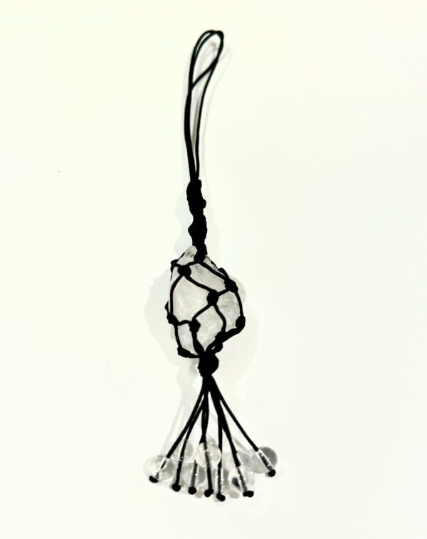 Raw Clear Quartz Keychain