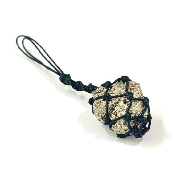 Raw Pyrite Stone Keychain