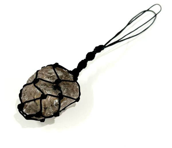 Raw Smoky Quartz Keychain