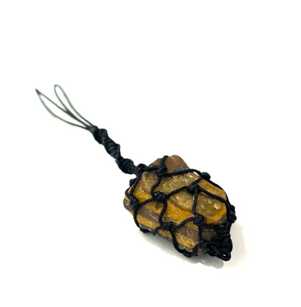 Raw Tiger Eye Stone Keychain