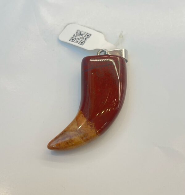 Red Jasper Tusk Shape Pendant