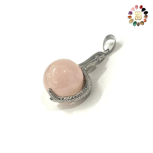 Rose Quartz Pendant Sphere Shape