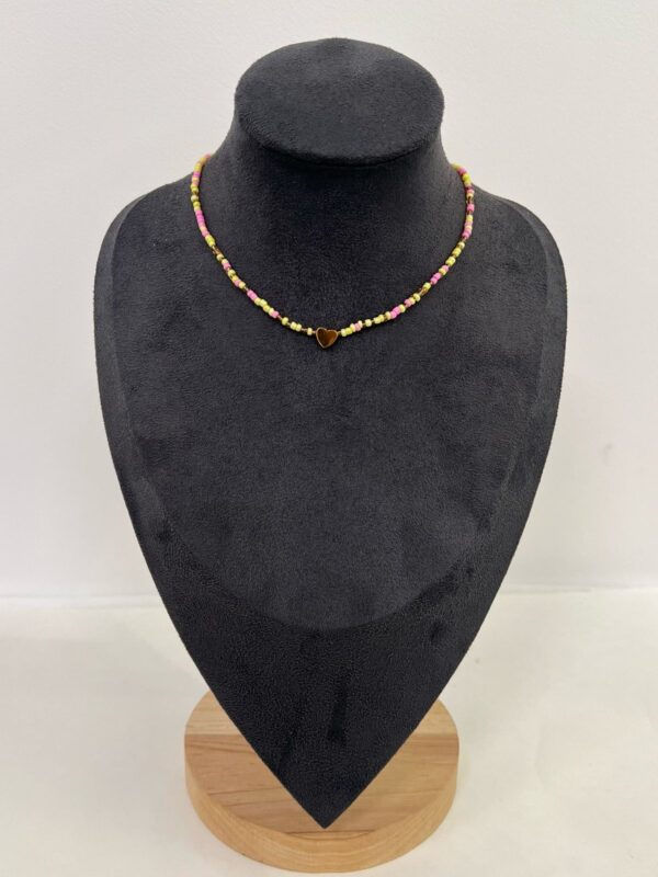 Seed Beads Necklace with Heart