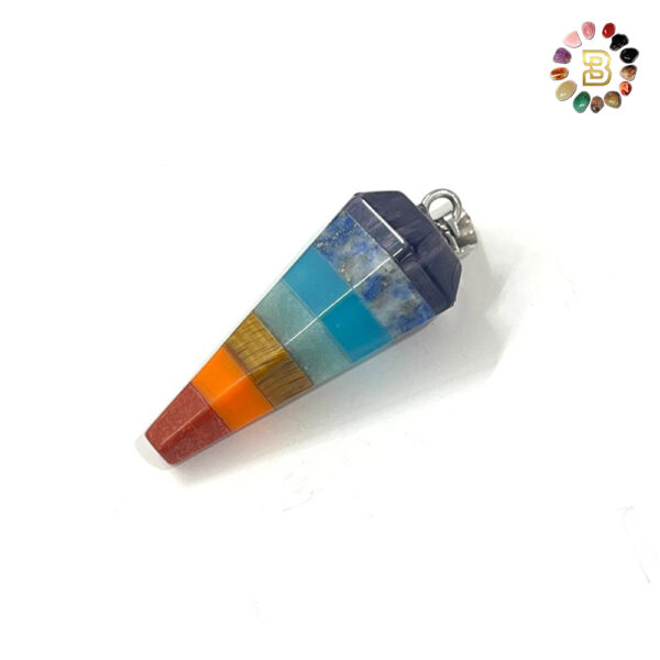 Seven Chakra Hexagonal Shape Pendant