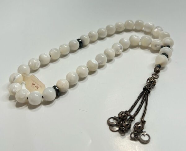 Shell Tasbih with 925 Silver Tassel 10mm