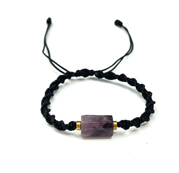 Single Stone Amethyst Shambala Bracalet