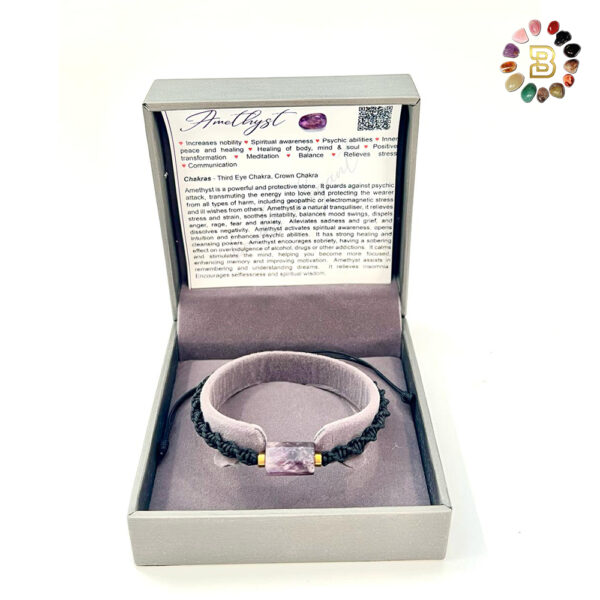 Single Stone Amethyst Shambala Bracalet