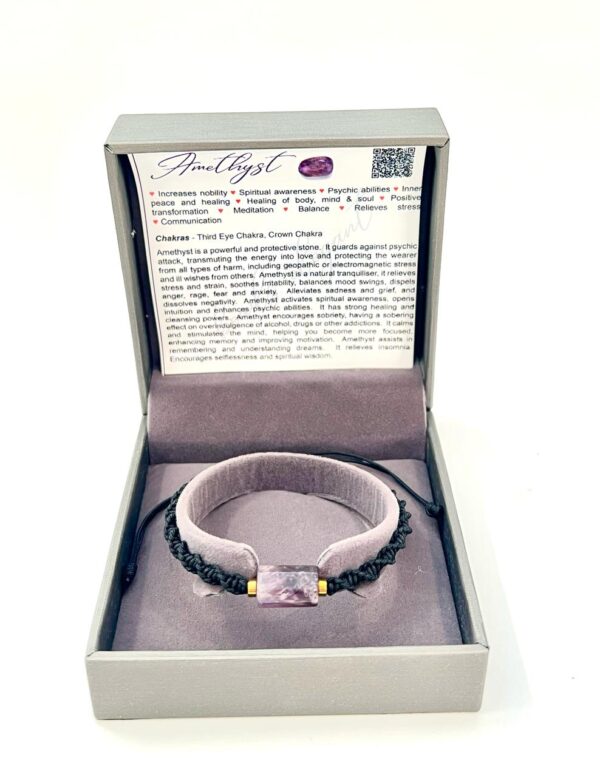 Single Stone Amethyst Shambala Bracalet
