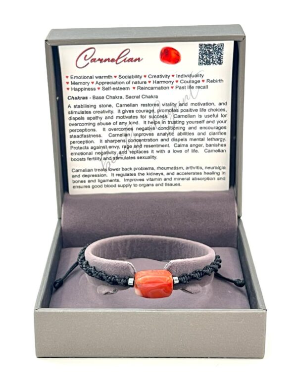 Single Stone Carnelian Shambala Bracelet