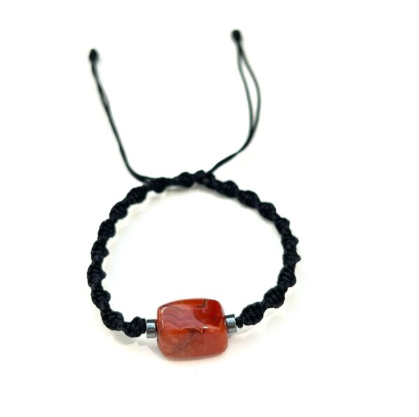 Single Stone Carnelian Shambala Bracelet