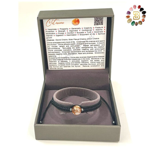 Single Stone Citrine Shambala Bracelet