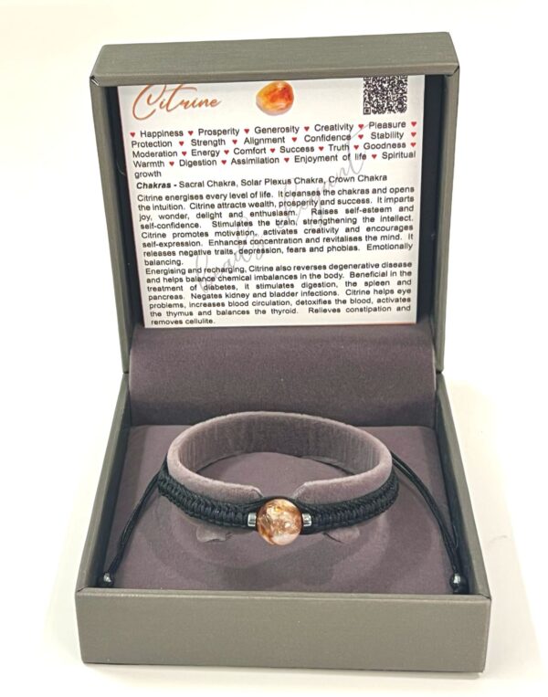 Single Stone Citrine Shambala Bracelet