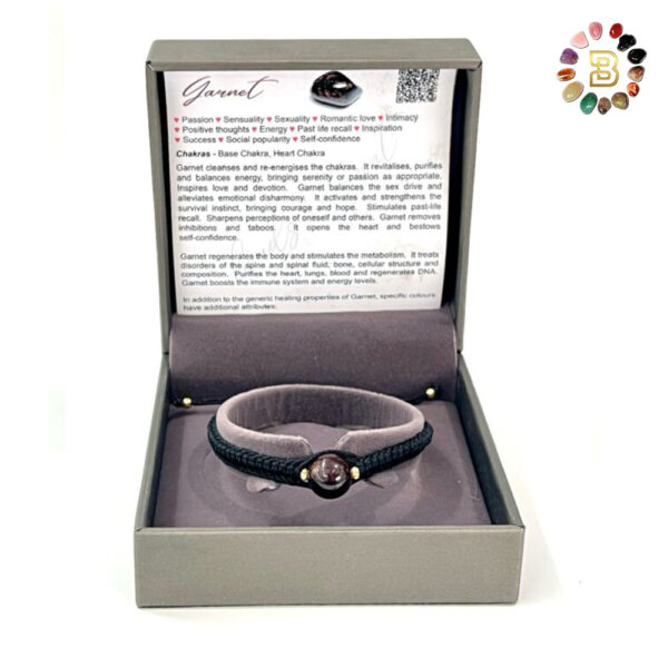 Single Stone Garnet Shambala Bracelet