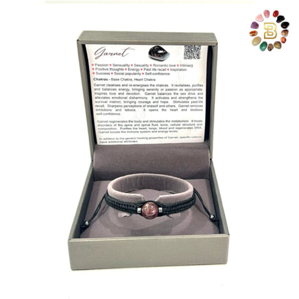 Single Stone Garnet Shambala Bracelet