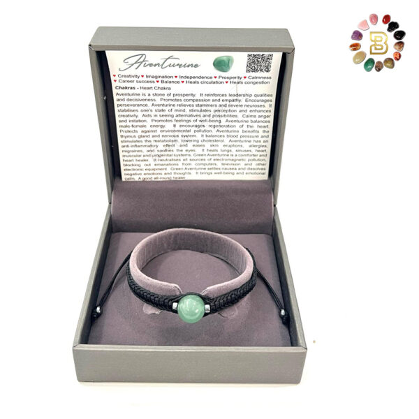 Single Stone Green Aventurine Shambala Bracelet