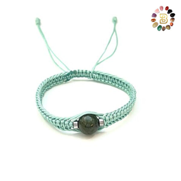 Single Stone Green Jade Shambala Bracelet